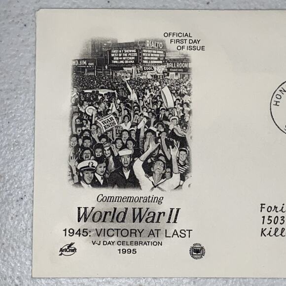 1995 World War II 2 1945: Victory At Last Stamped Envelopes Lot Of 3 32c Stamps - Picture 5 of 9